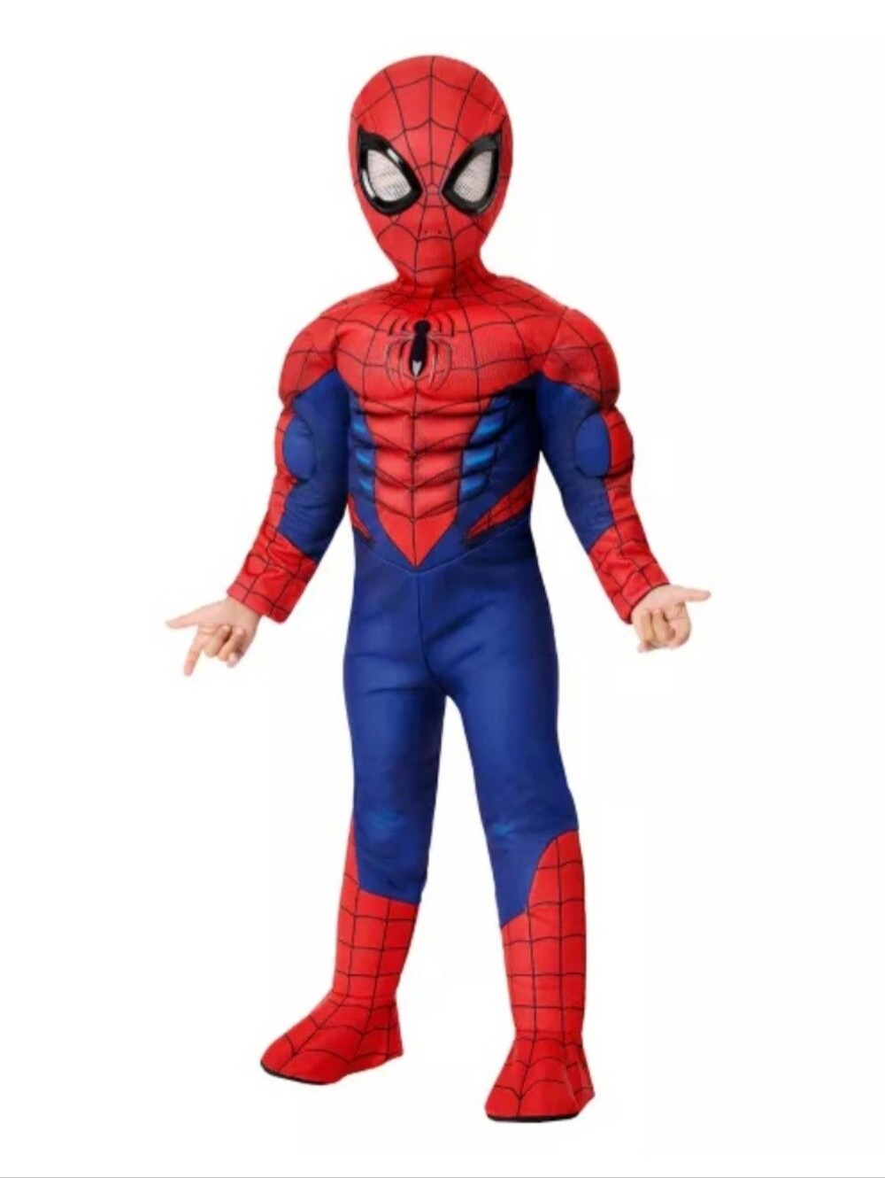 Spider-Man Marvel Classic Muscle Costume with Mask, Size 5T-6T Toddler Boy.